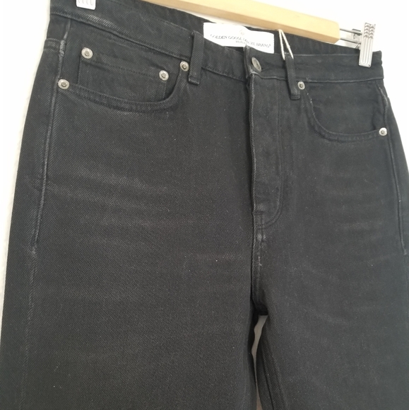 Golden Goose Happy High Waist Tapered Leg Jeans Size 27 Black - Picture 3 of 8